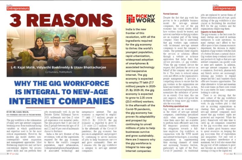 3 reasons why the gig workforce is integral to new-age internet companies
