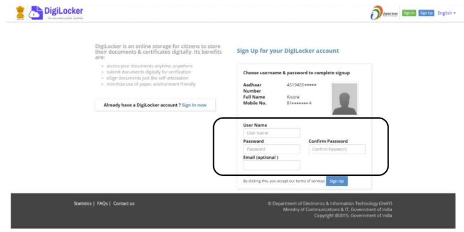 digilocker userid creation