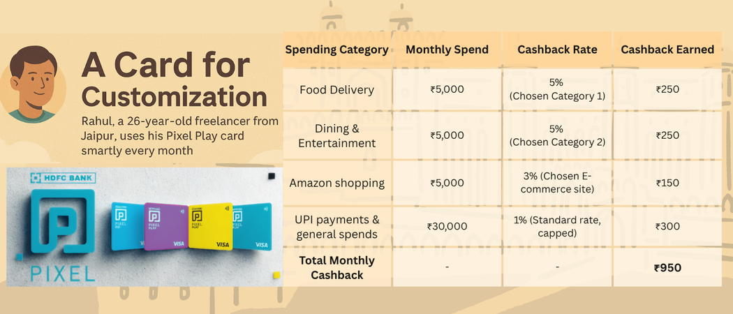 HDFC Pixel Play Credit Card: Lifetime Free, Custom Cashback & App-Based Control
