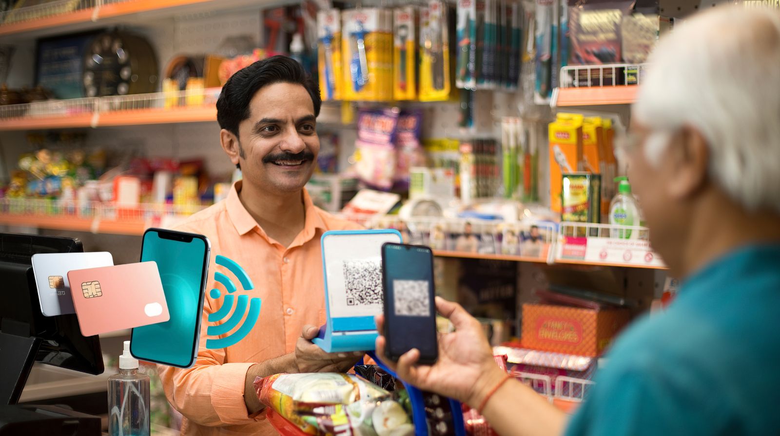 Indian making UPI payment at a shop using smartphone, RuPay Credit Card - Best UPI Credit Card for 2026
