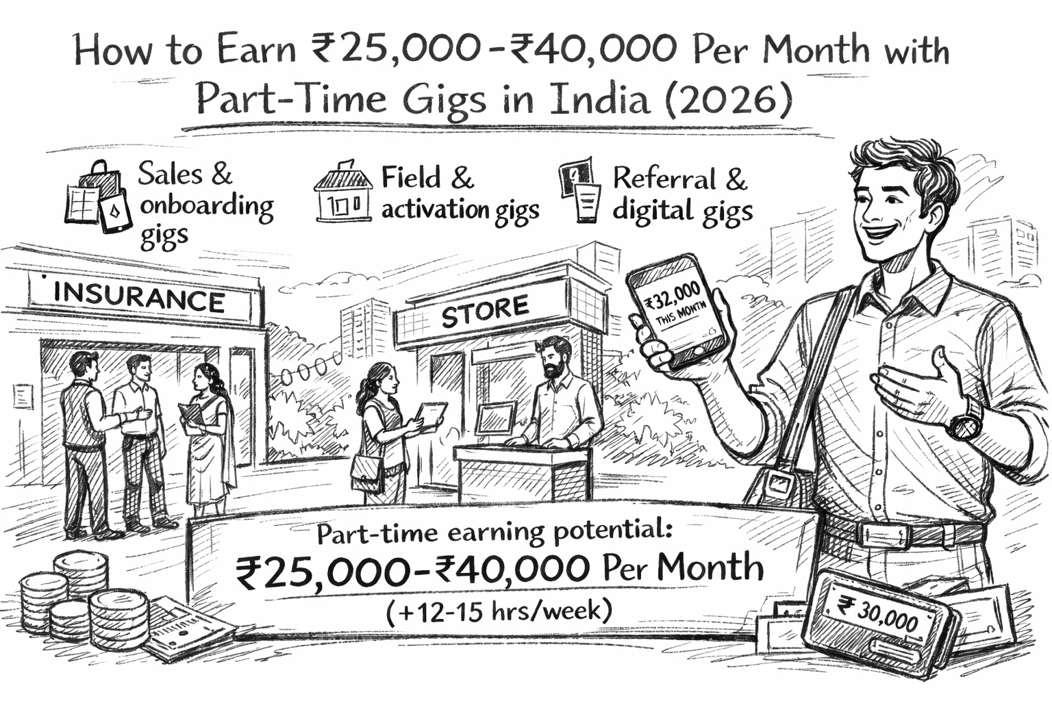 How to Earn ₹25,000–₹40,000 Per Month with Part-Time Gigs in India